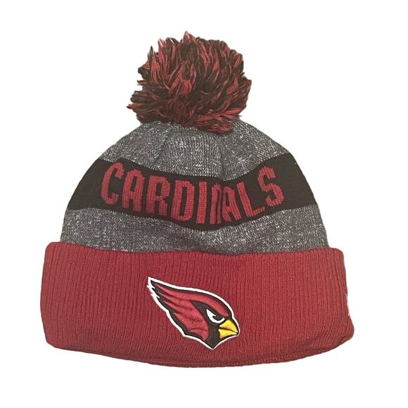 Arizona‎ Cardinals Football Red Sport Knit New Era Beanie Winter Hat NFL Pom Pom - Picture 1 of 5